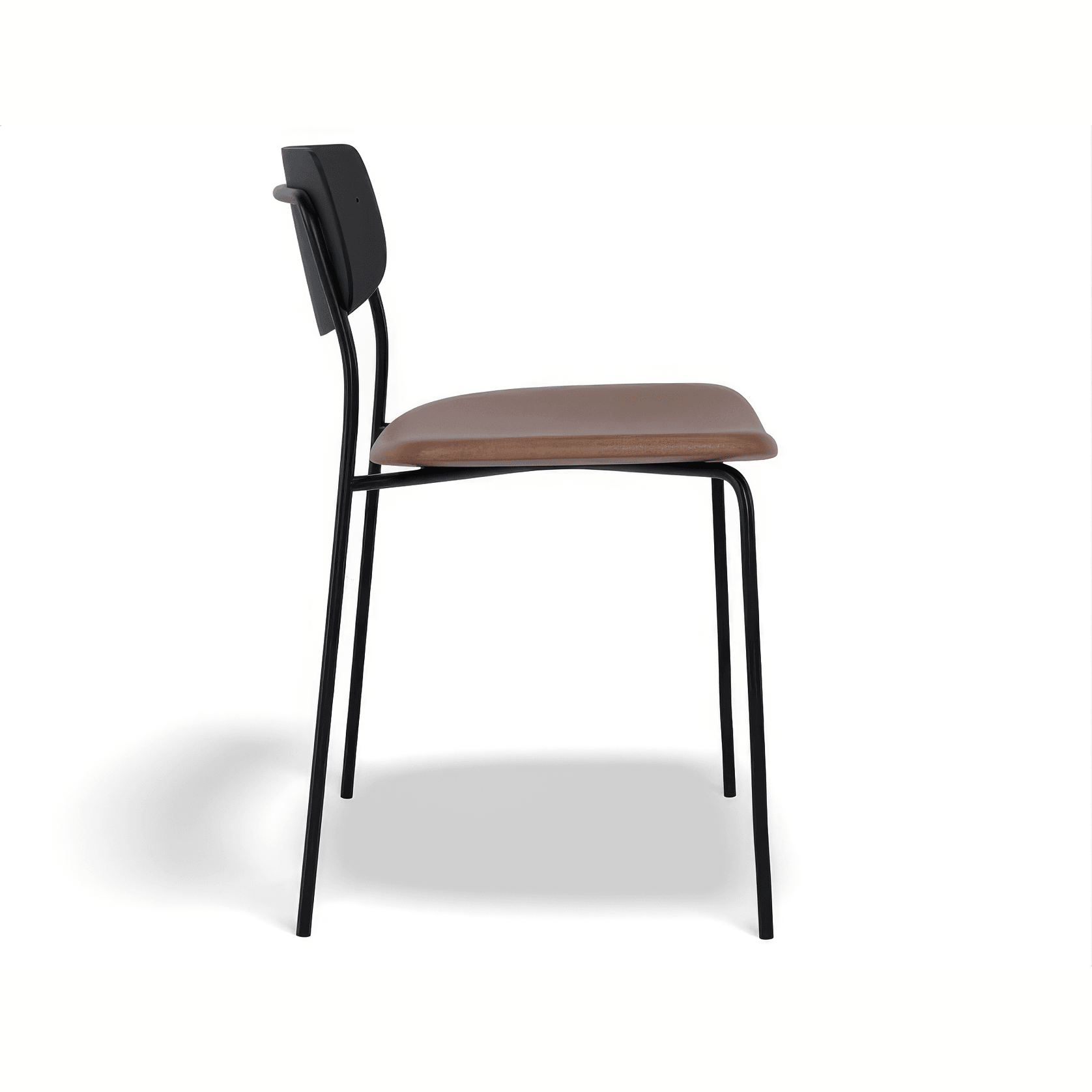 Rylie Chair - Padded Seat with Black Backrest gallery detail image