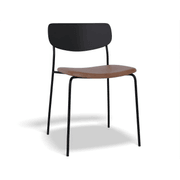 Rylie Chair - Padded Seat with Black Backrest gallery detail image