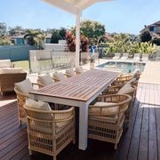Balmoral Outdoor Teak Table with Malawi Chairs | White gallery detail image