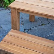 Barbados Outdoor Teak 3m Rectangle Table w/2 Bench Seat gallery detail image