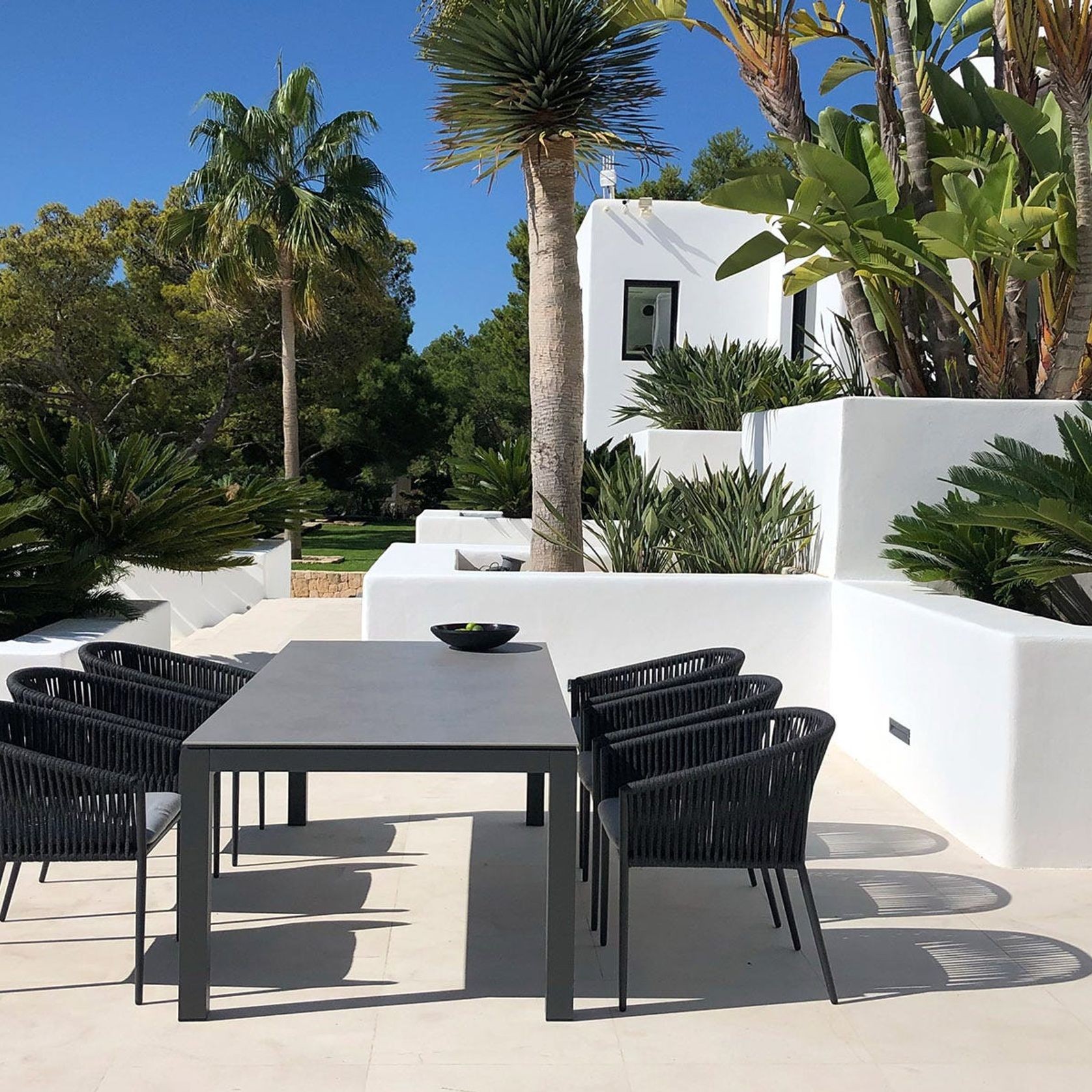 Danli Ceramic Outdoor Table with 8 Gizella Chairs gallery detail image