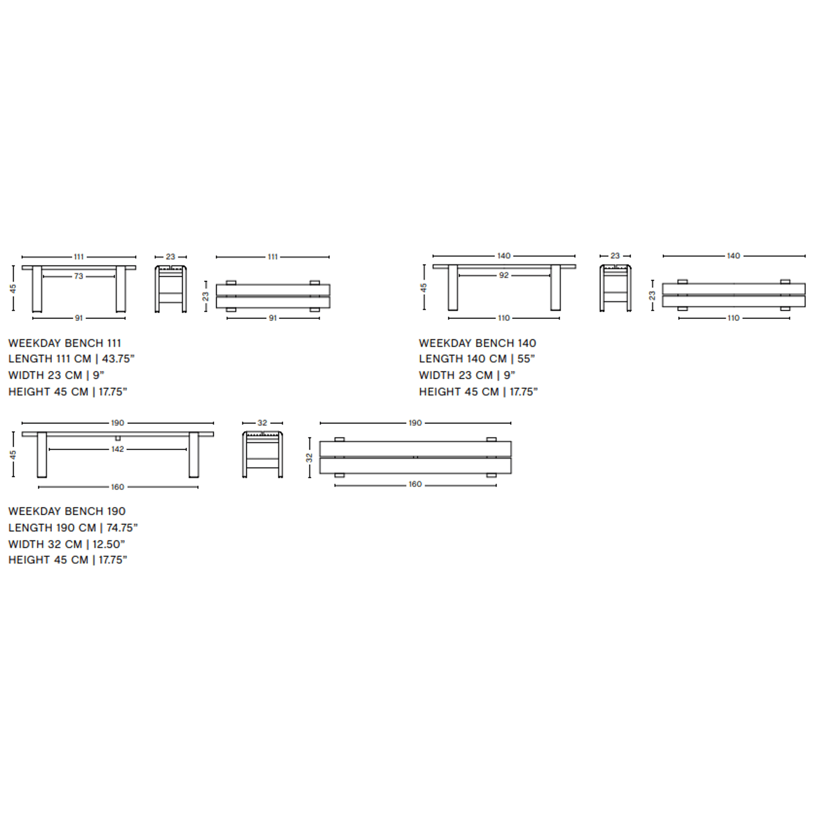 Weekday Bench gallery detail image