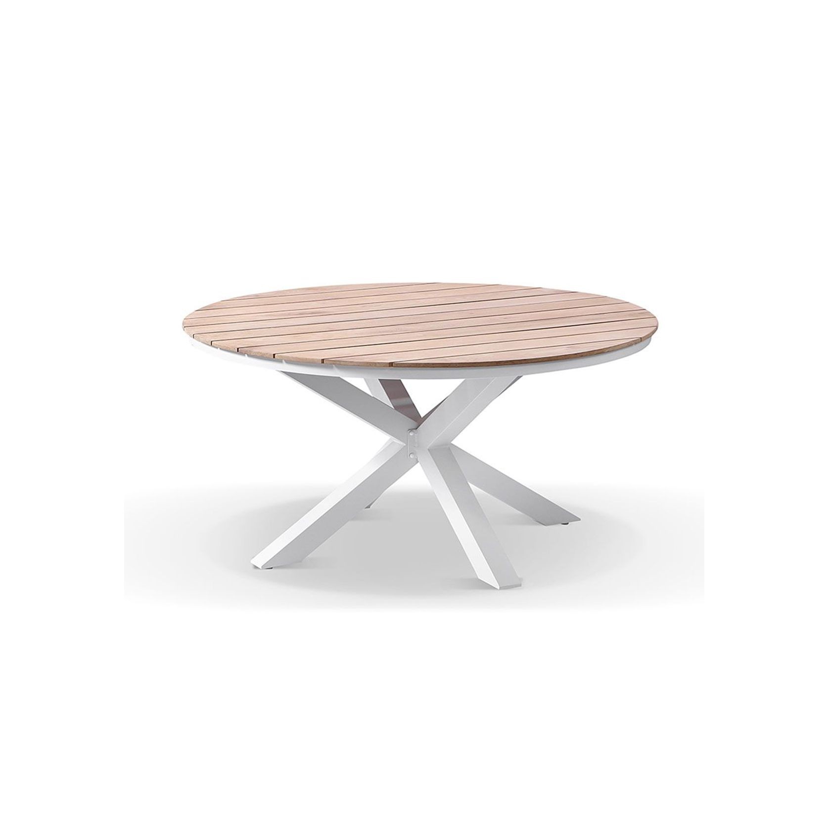 Tuscany Round Outdoor Aluminium and Teak Dining Table gallery detail image