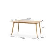 Bruno 150cm Rectangular Dining Table | Natural Oak gallery detail image