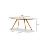 Carol Oval Dining Table | Natural Oak gallery detail image