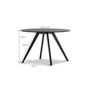 Milari Round Dining Table | Black Oak gallery detail image