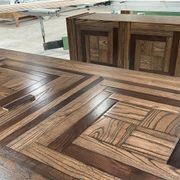 Double Pedestal Parquetry Table gallery detail image