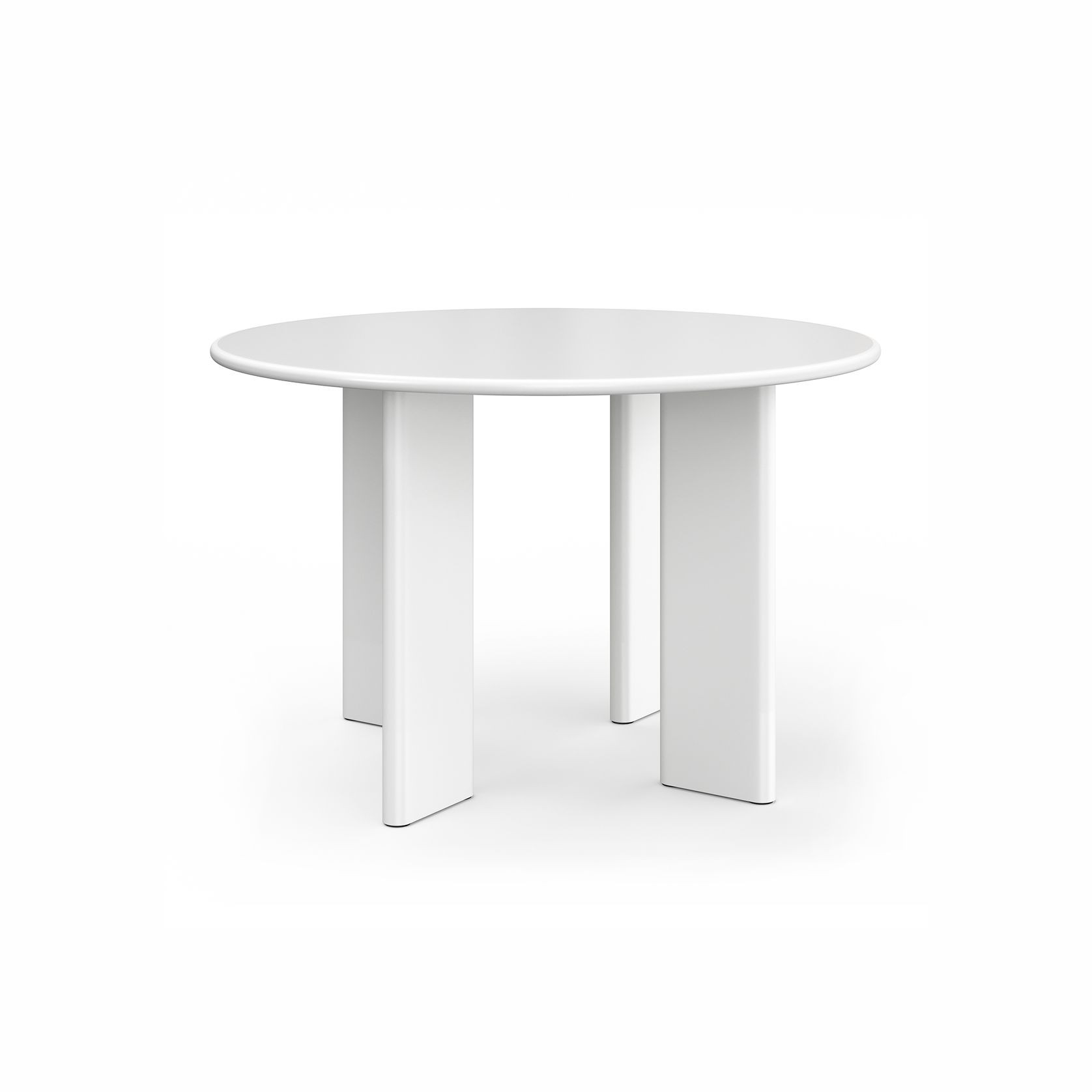 Omni Chunky 120cm Round Dining Table | Matte White gallery detail image