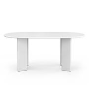 Omni Chunky 180cm Oval Dining Table | Matte White gallery detail image