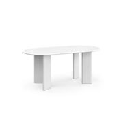 Omni Chunky 180cm Oval Dining Table | Matte White gallery detail image