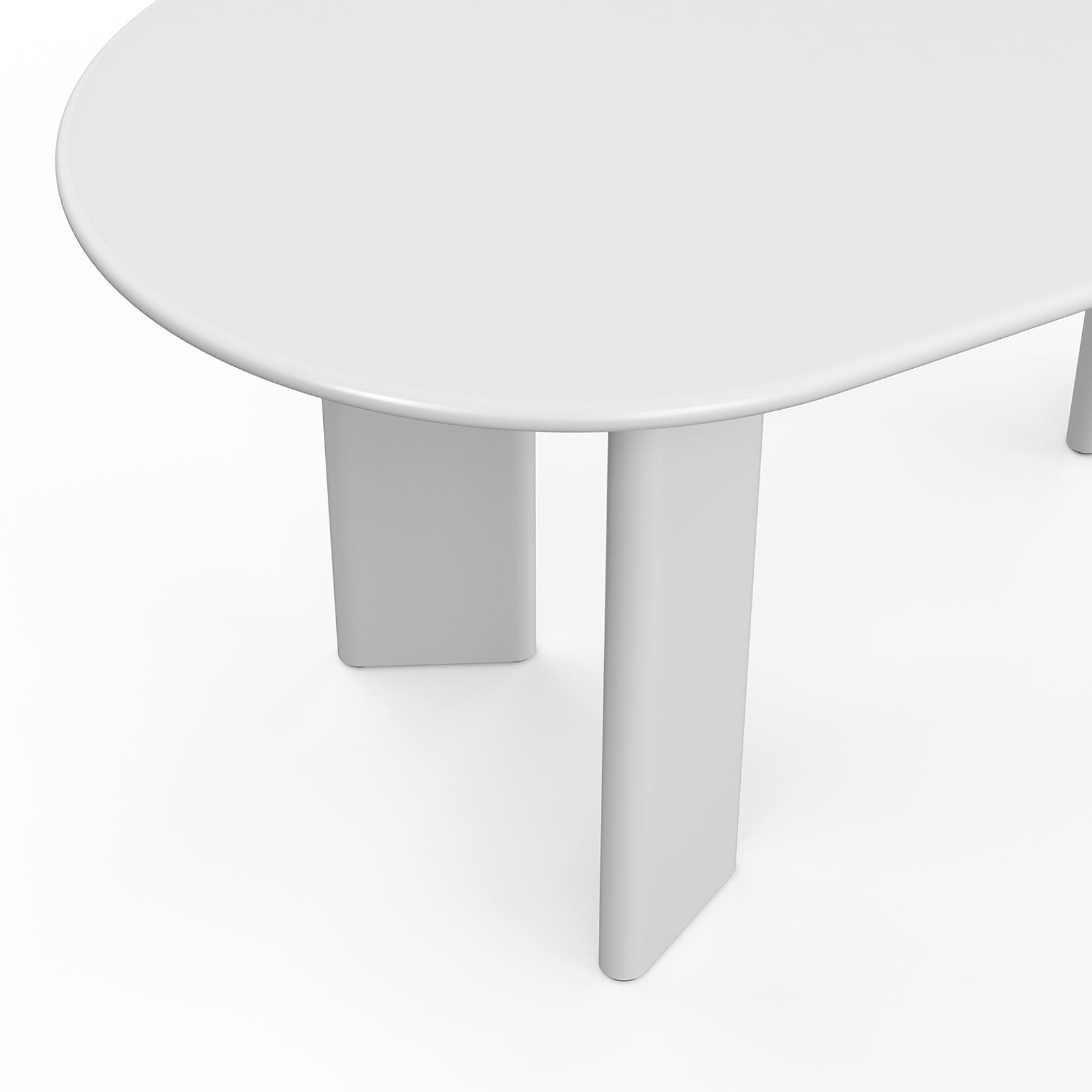 Omni Chunky 180cm Oval Dining Table | Matte White gallery detail image