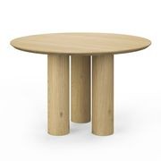 Pila 120cm Round Oak Dining Table | Natural gallery detail image