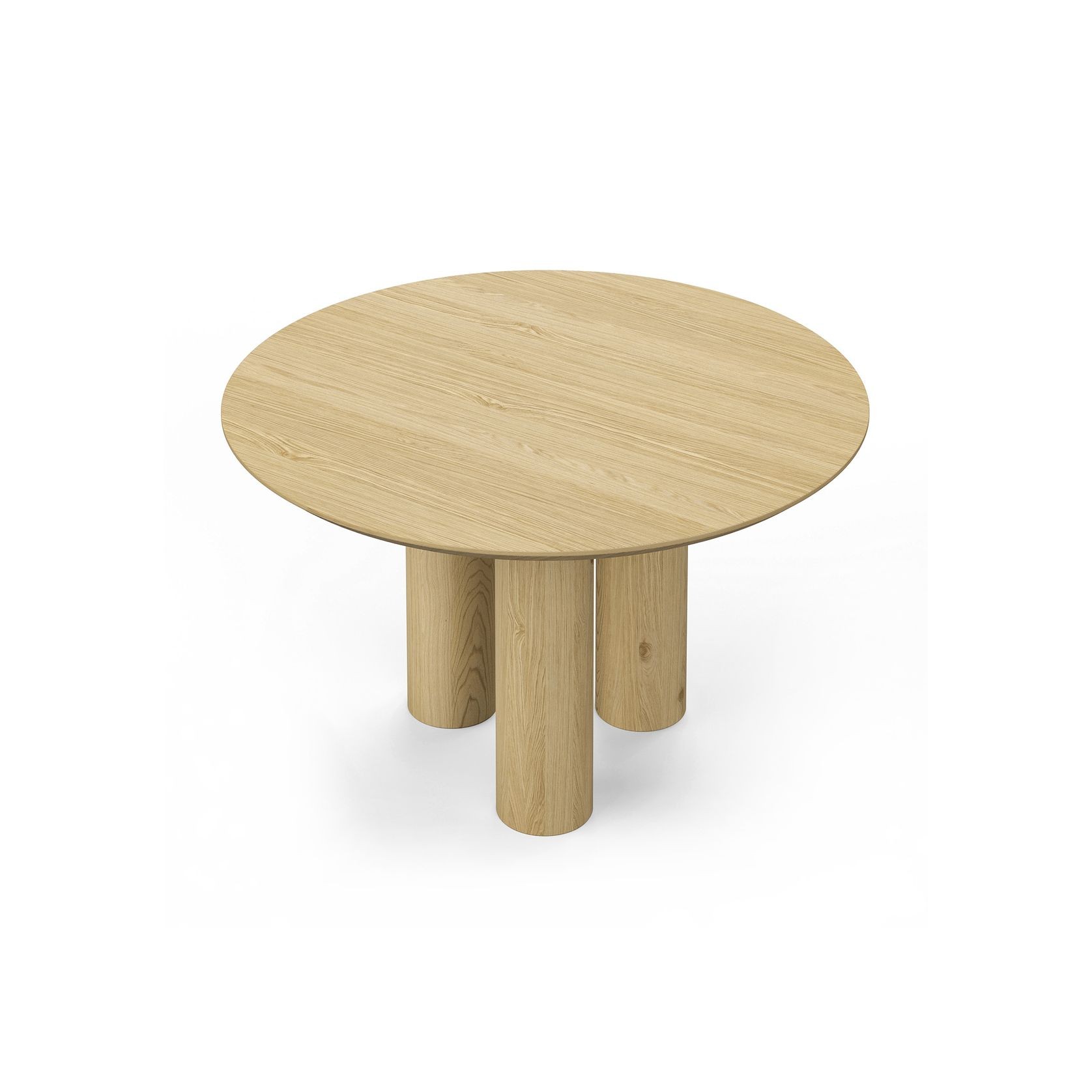 Pila 120cm Round Oak Dining Table | Natural gallery detail image