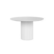 Kaei 120cm Round Fluted Pedestal Dining Table | White gallery detail image