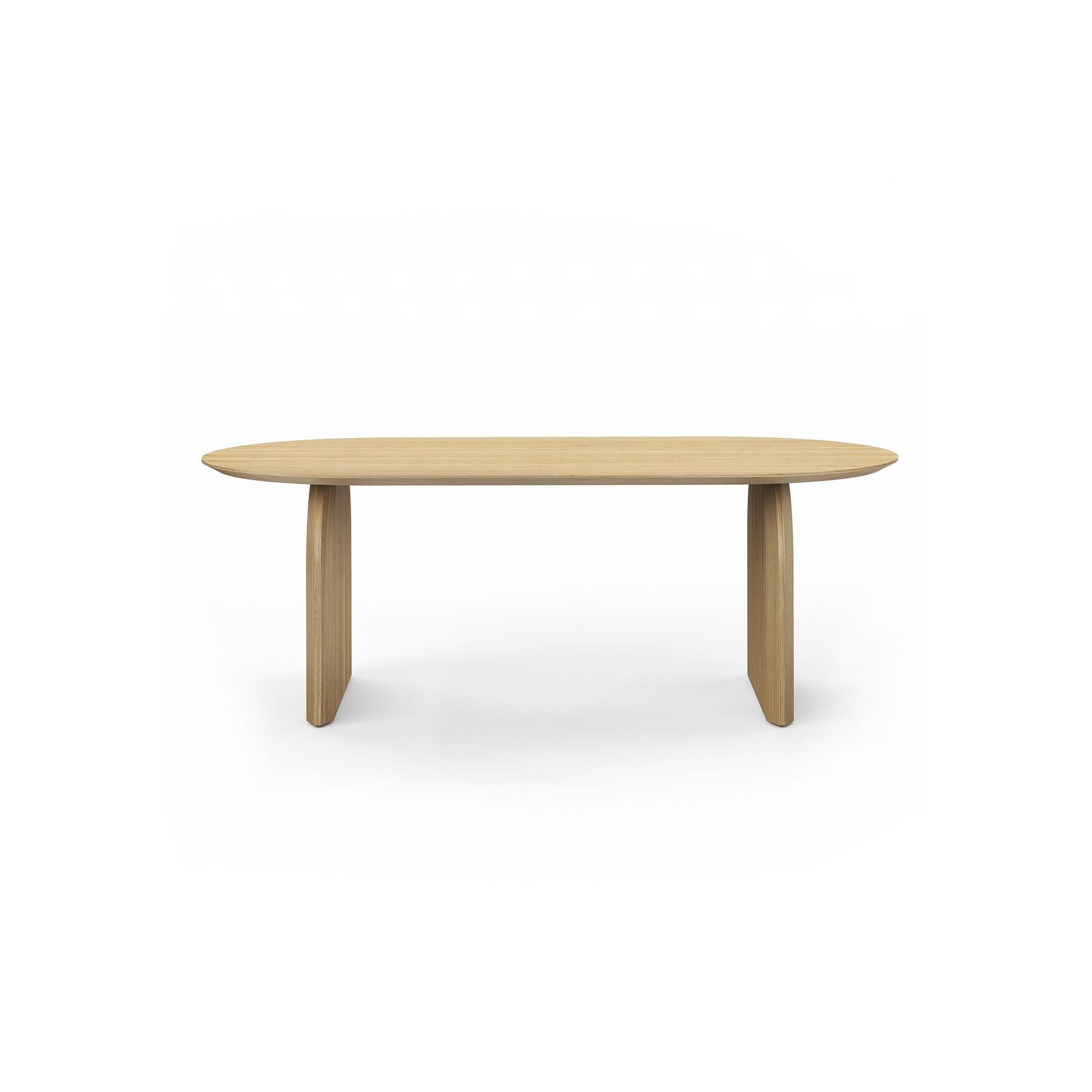Arco 200cm Oval Oak Dining Table | Natural gallery detail image