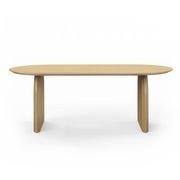 Arco 200cm Oval Oak Dining Table | Natural gallery detail image