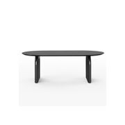 Arco 200cm Oval Oak Dining Table | Black gallery detail image