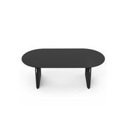 Arco 200cm Oval Oak Dining Table | Black gallery detail image