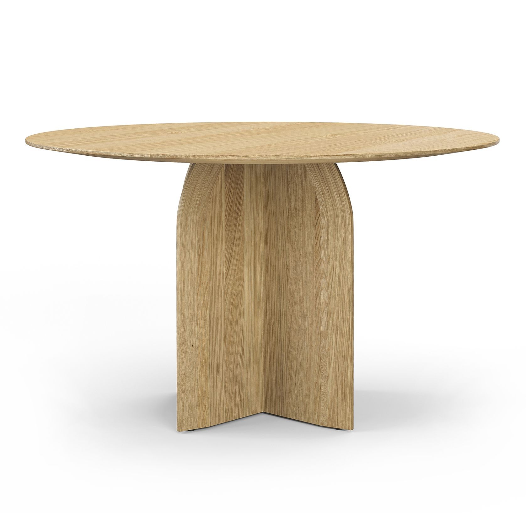 Arco 120cm Round Oak Dining Table | Natural gallery detail image