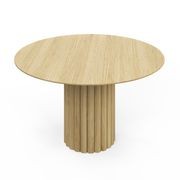 Kara 120cm Round Oak Dining Table | Natural gallery detail image