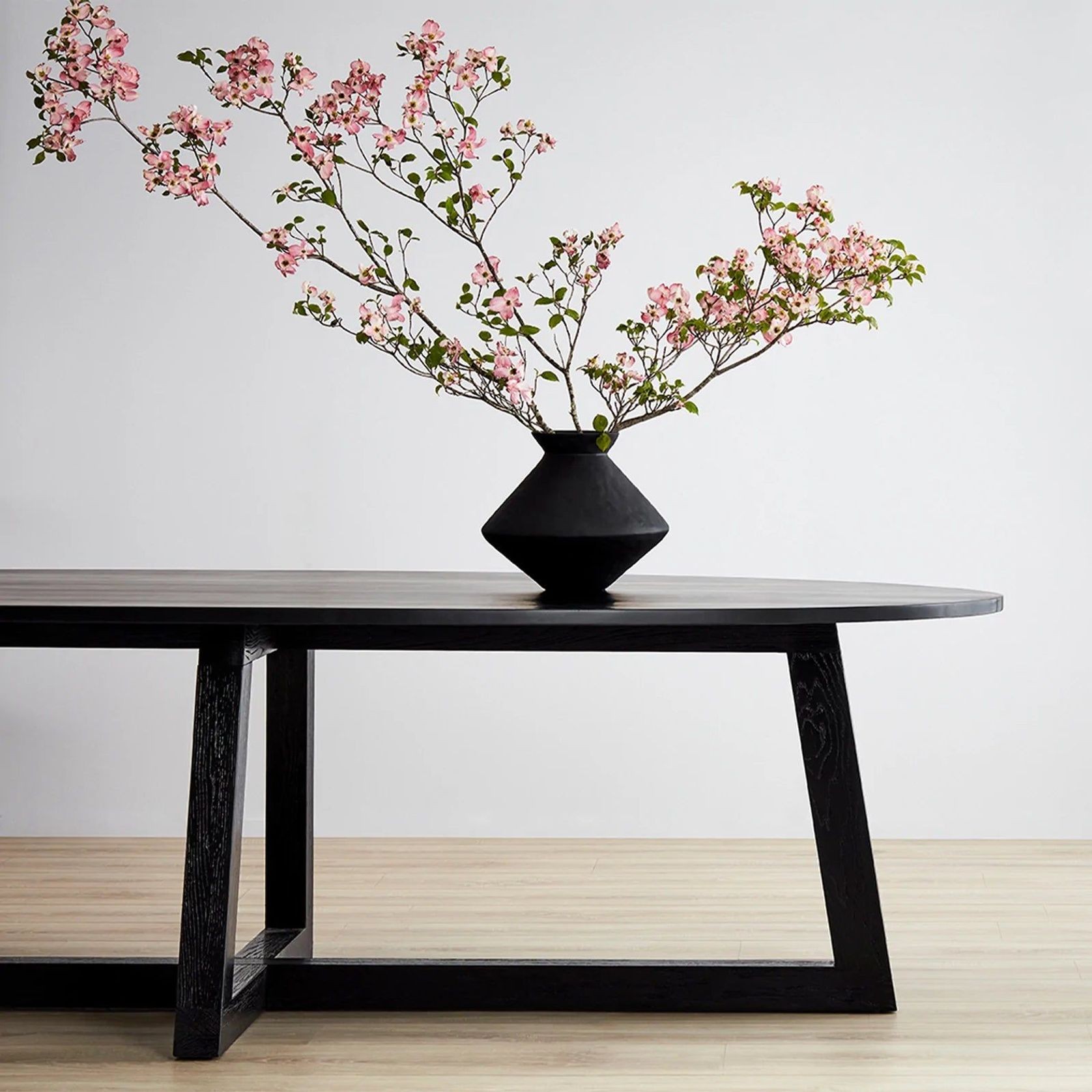 Black Ash Oval Dining Table gallery detail image
