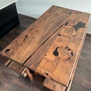 Reclaimed Macrocarpa Table Set gallery detail image