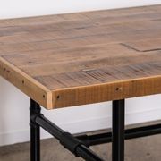 Reclaimed Kauri Table with Industrial Pipe Legs gallery detail image