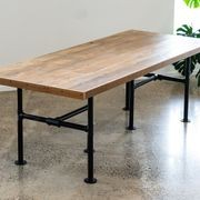 Reclaimed Kauri Table with Industrial Pipe Legs gallery detail image