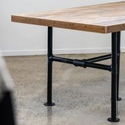 Reclaimed Kauri Table with Industrial Pipe Legs gallery detail image