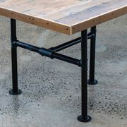Reclaimed Kauri Table with Industrial Pipe Legs gallery detail image