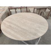 Court Dining Table - Italian Super White Travertine gallery detail image