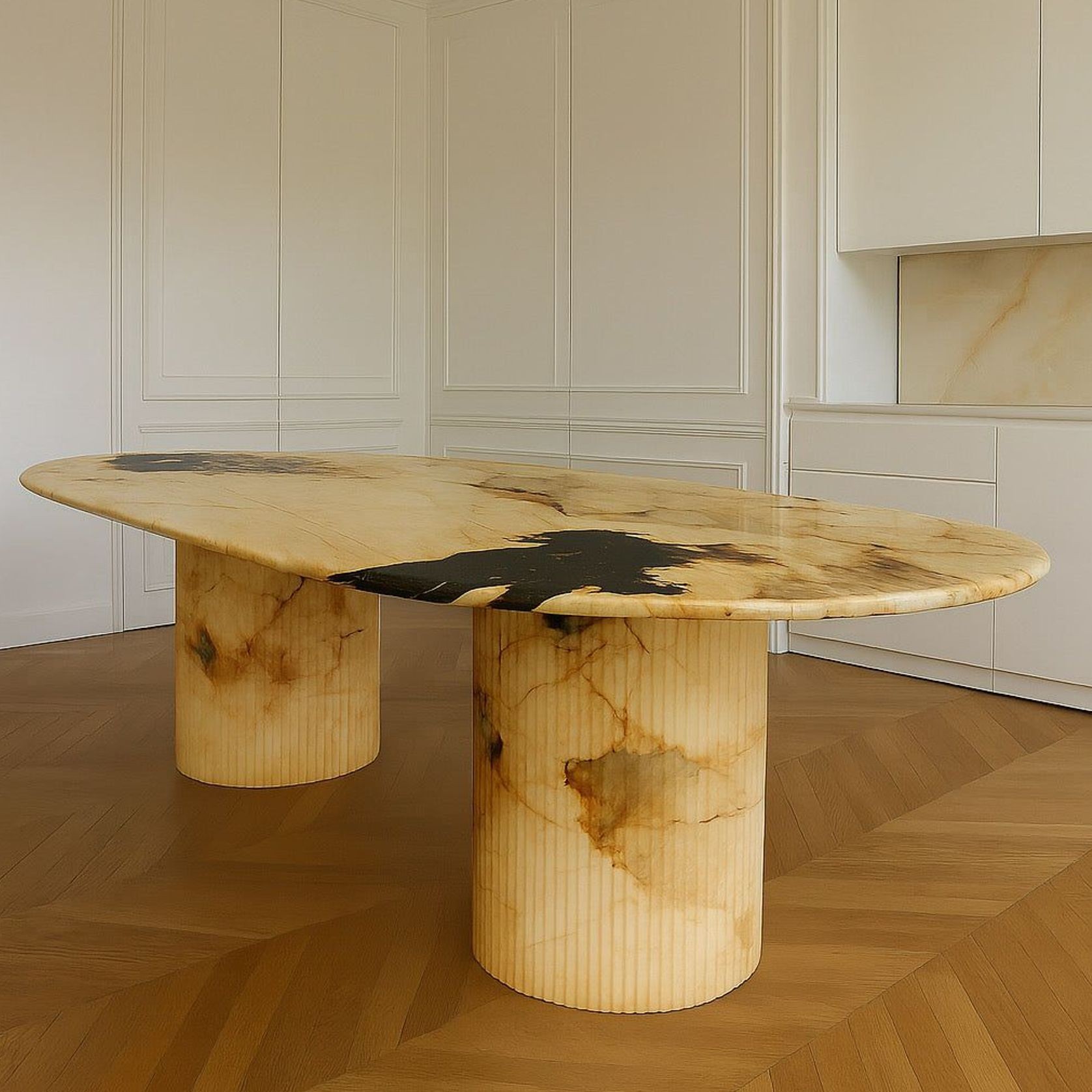 Oval Dining Table - Patagonia Quartzite gallery detail image