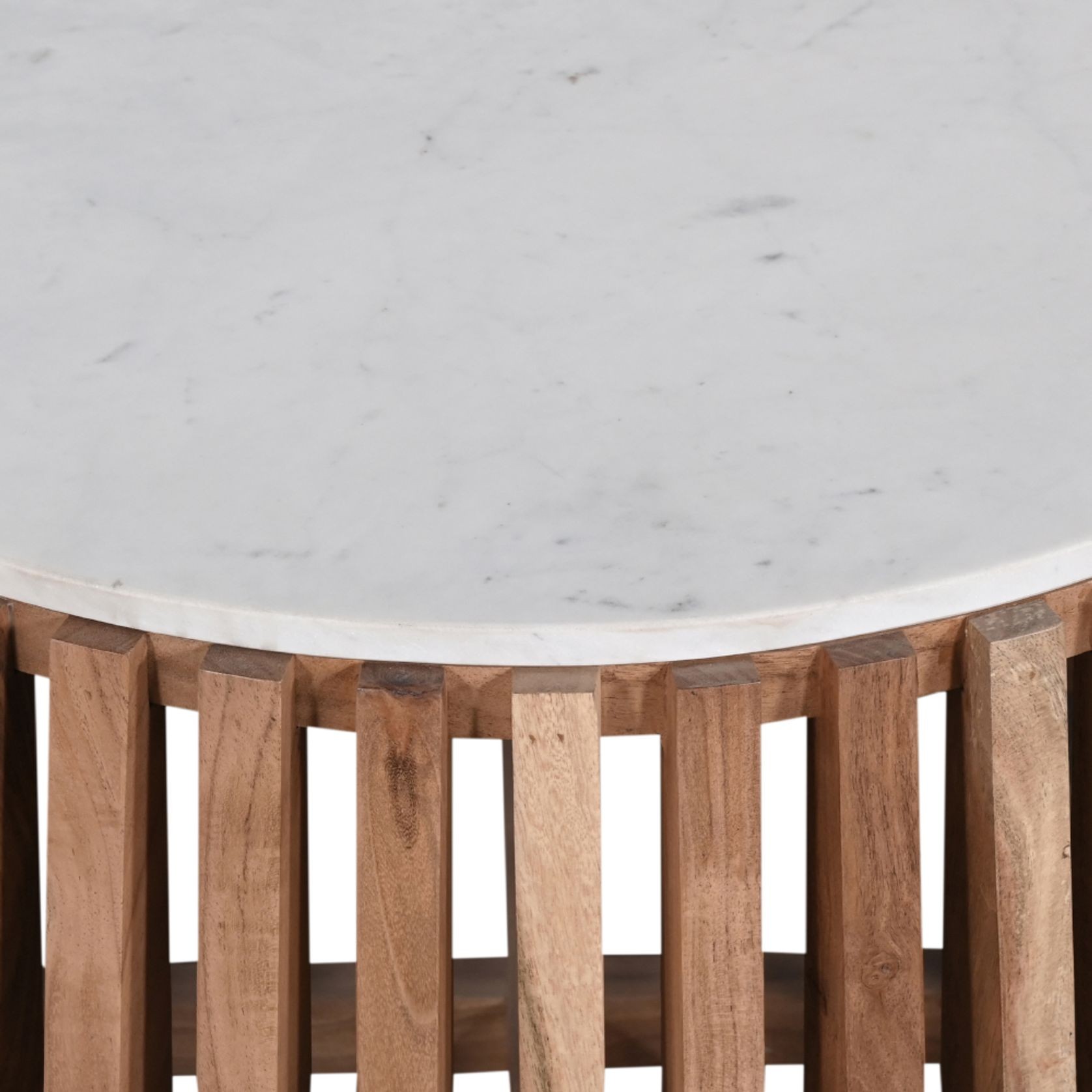 Callala Indoor Wooden Coffee Table with Marble Top gallery detail image