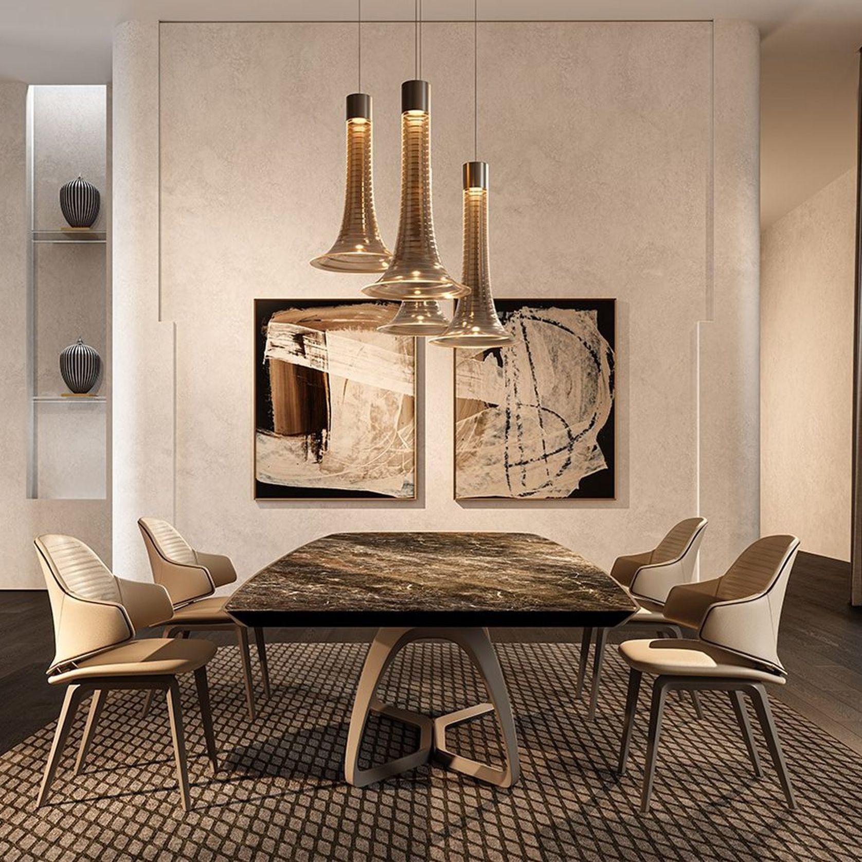 Segno Bevel Wood Table gallery detail image