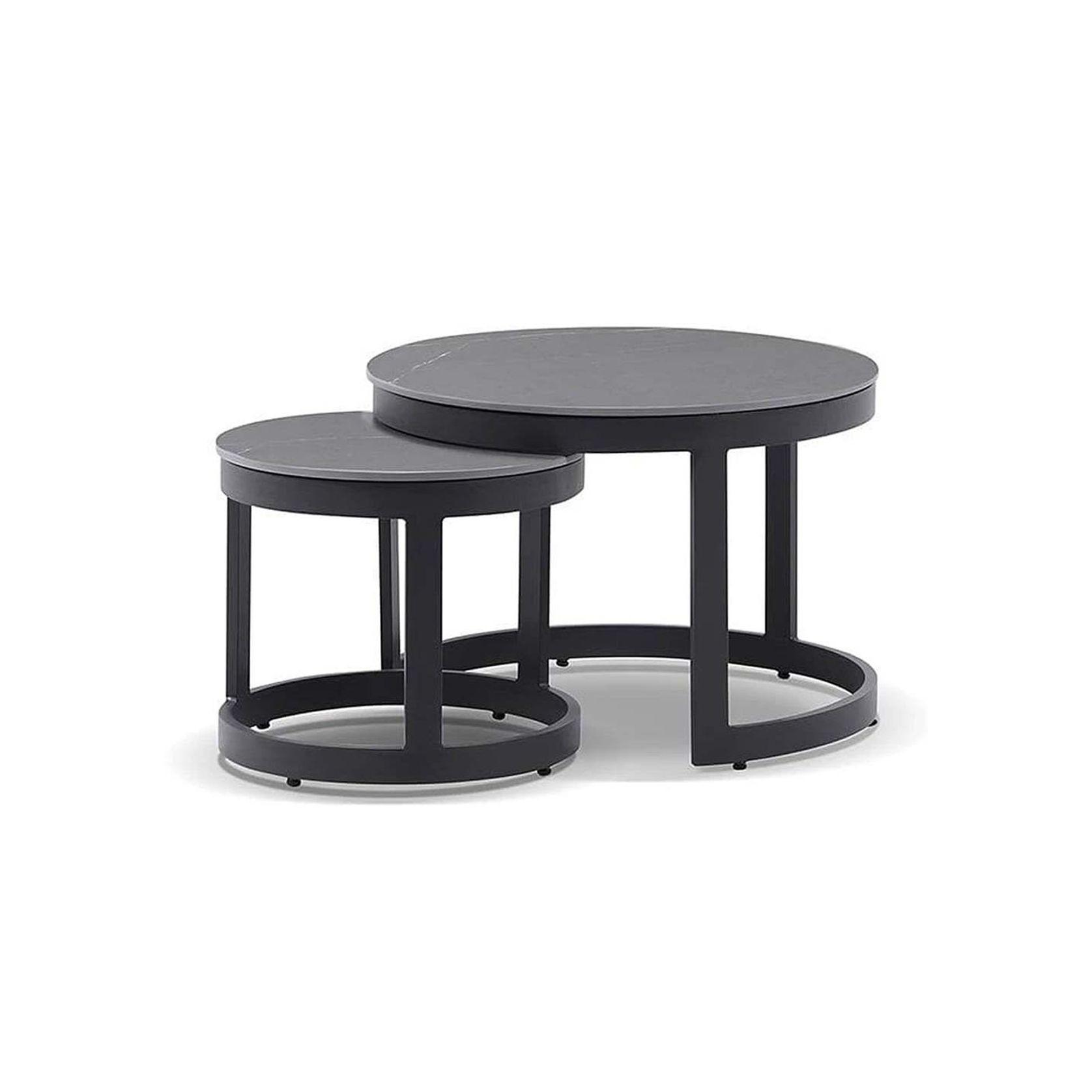 Hugo Round Ceramic  and Aluminium Coffee Table Set gallery detail image