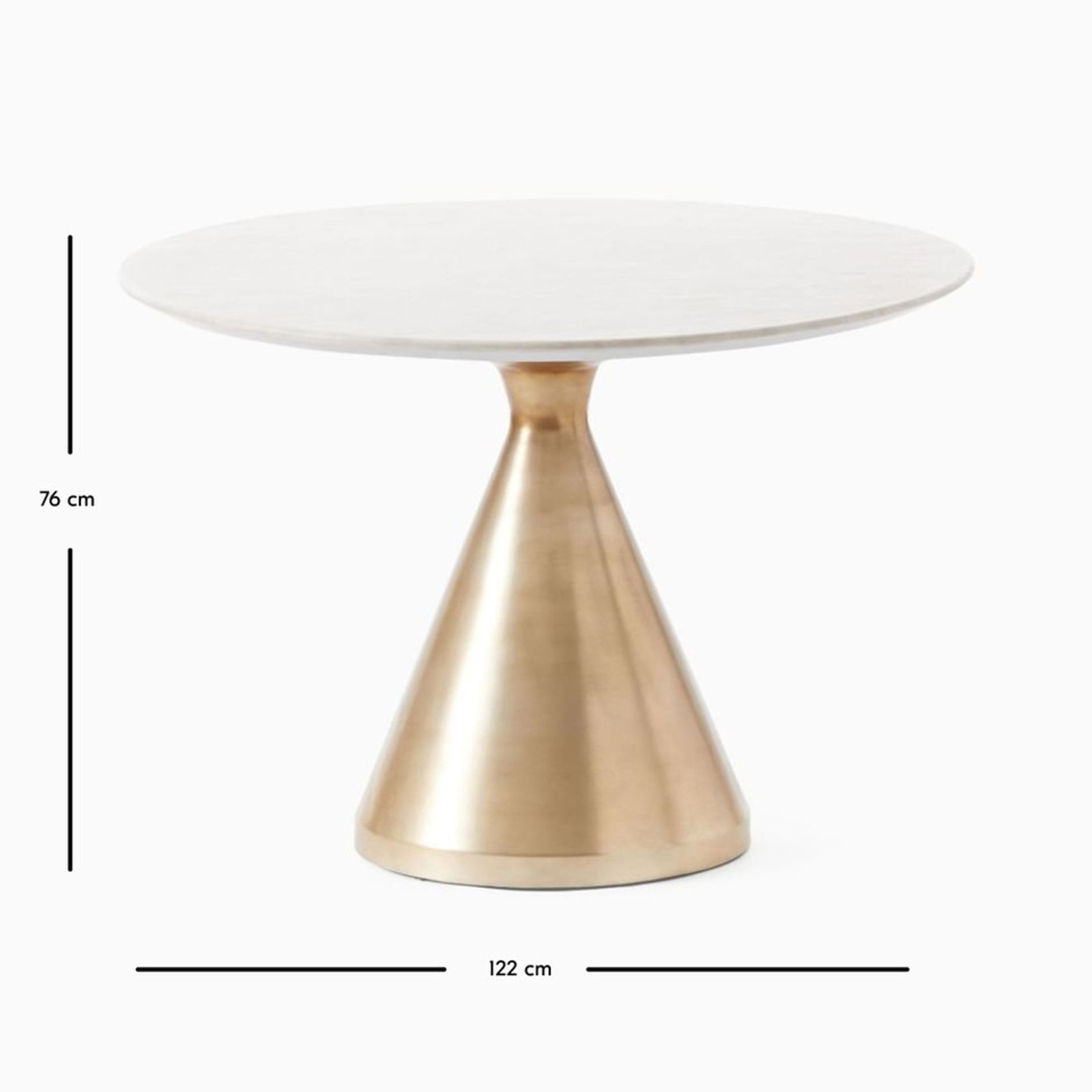 Silhouette Pedestal Marble Round Dining Table gallery detail image