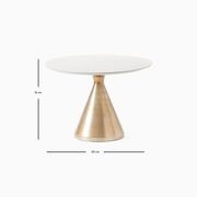 Silhouette Pedestal Marble Round Dining Table gallery detail image