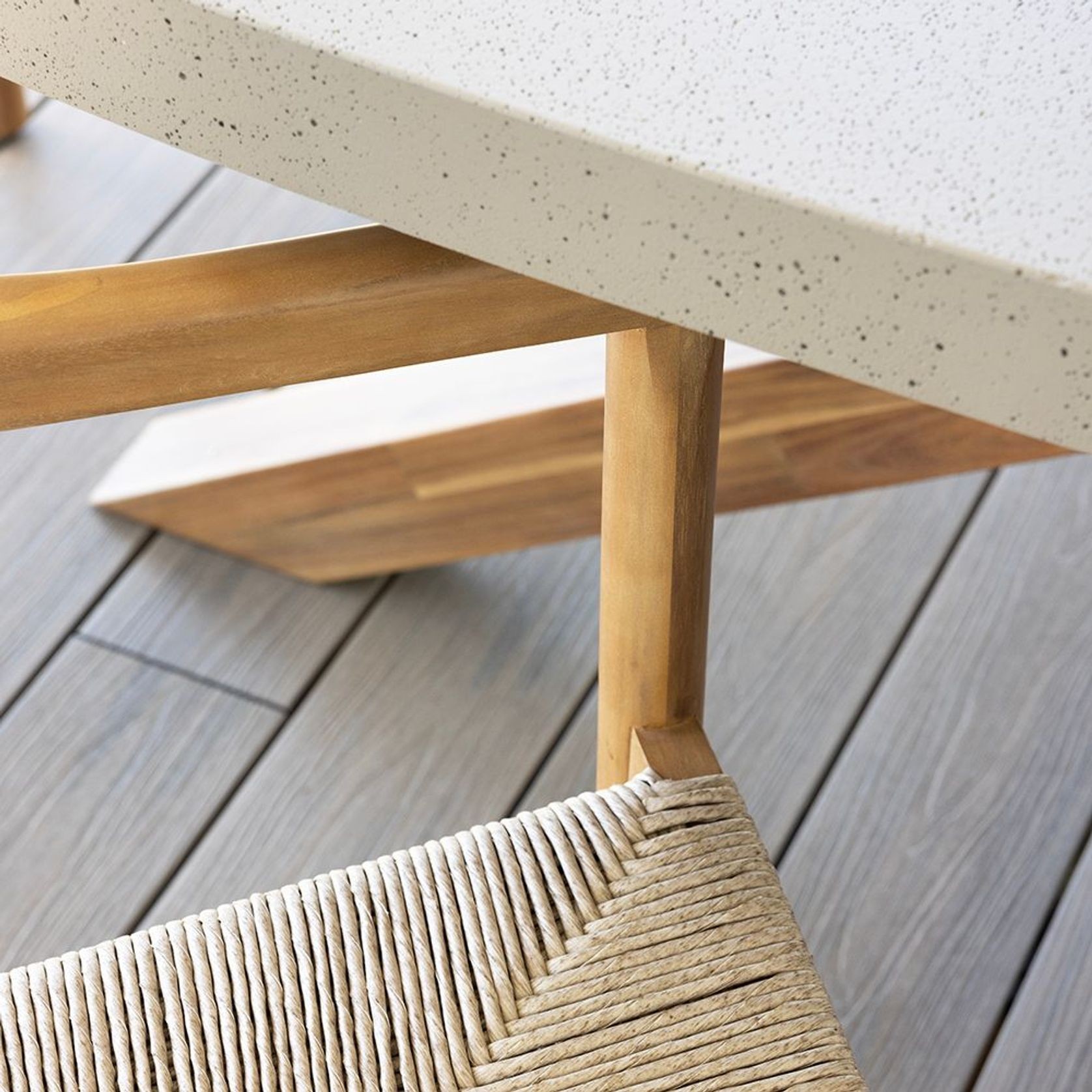 Tamarama Oval Outdoor Concrete Look Dining Table gallery detail image