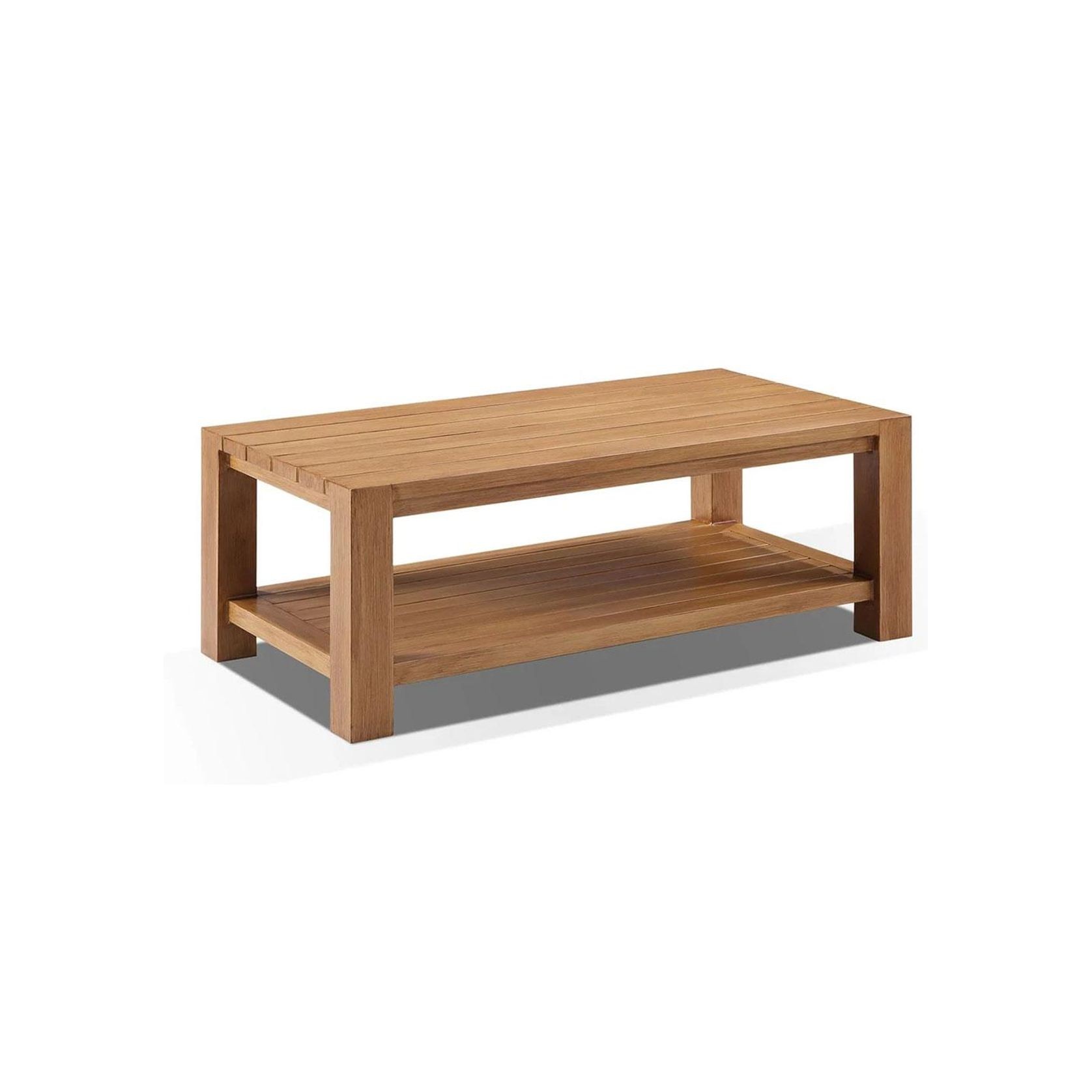 Rectangle Coffee Table in Teak Timber Look Finish gallery detail image
