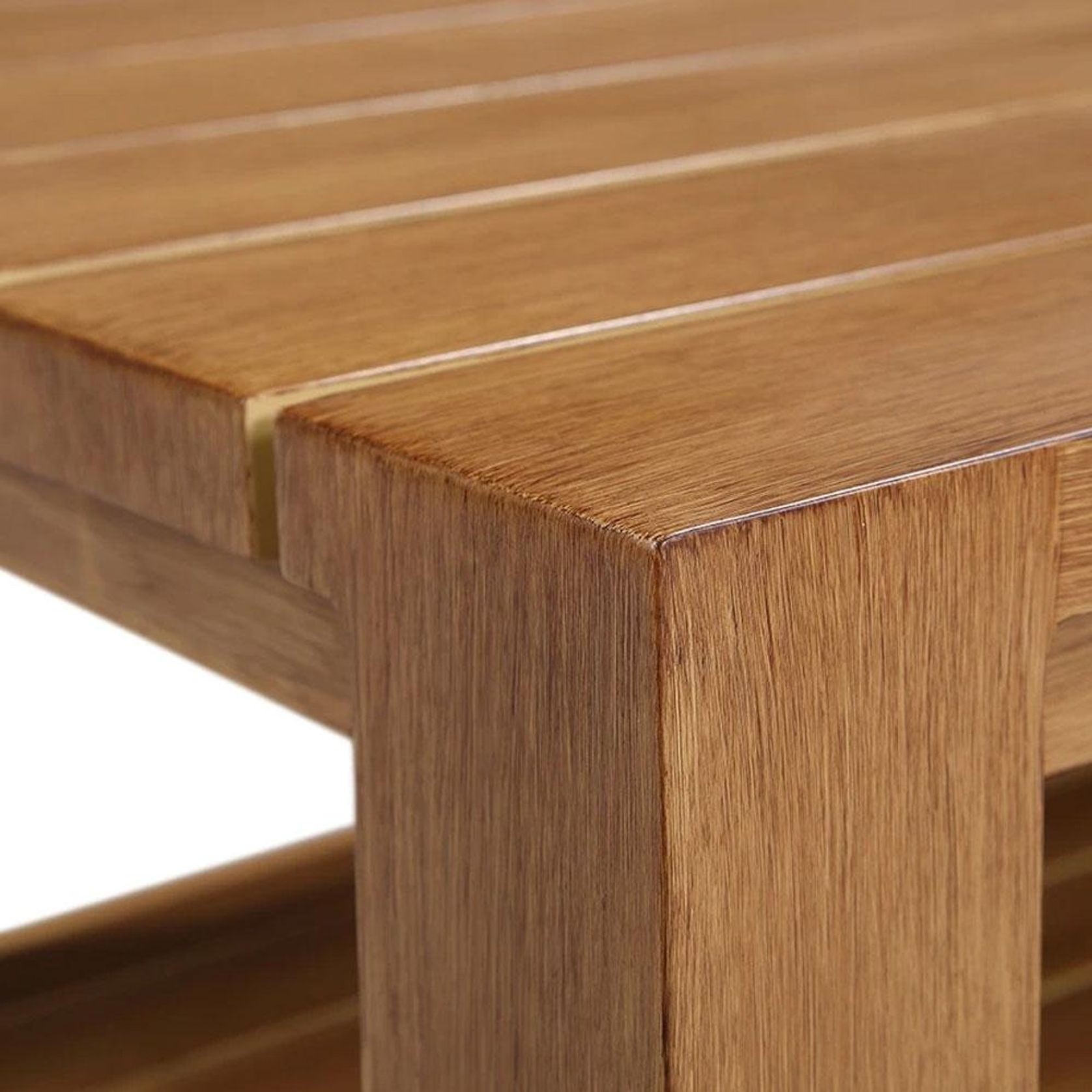 Rectangle Coffee Table in Teak Timber Look Finish gallery detail image