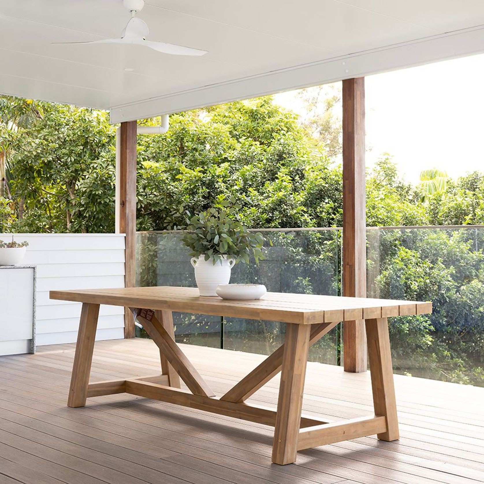 Watson Acacia Outdoor 2.5m Dining Table gallery detail image