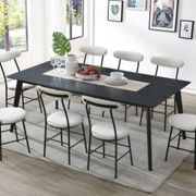 Cannes Hardwood Dining Table | Black | 2000mm gallery detail image