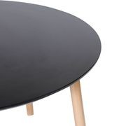 Massa Table - Round 100cm - Natural Legs - Black Top gallery detail image