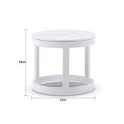 Hugo Outdoor Round Ceramic and Aluminium Side Table gallery detail image