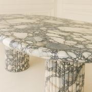 Oval Dining Table - Milky Blue gallery detail image