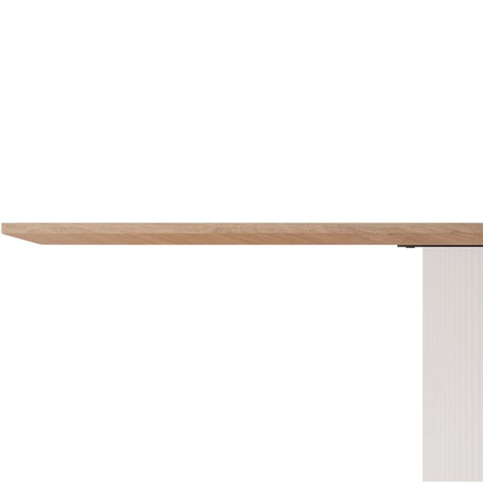 Mimi Dining Table - White - Natural - 155cm gallery detail image