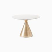 Silhouette Pedestal Marble Round Dining Table gallery detail image