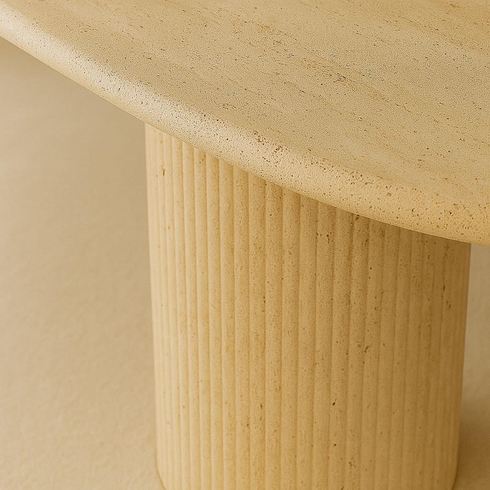 Oval Dining Table - Vein Cut Travertine gallery detail image
