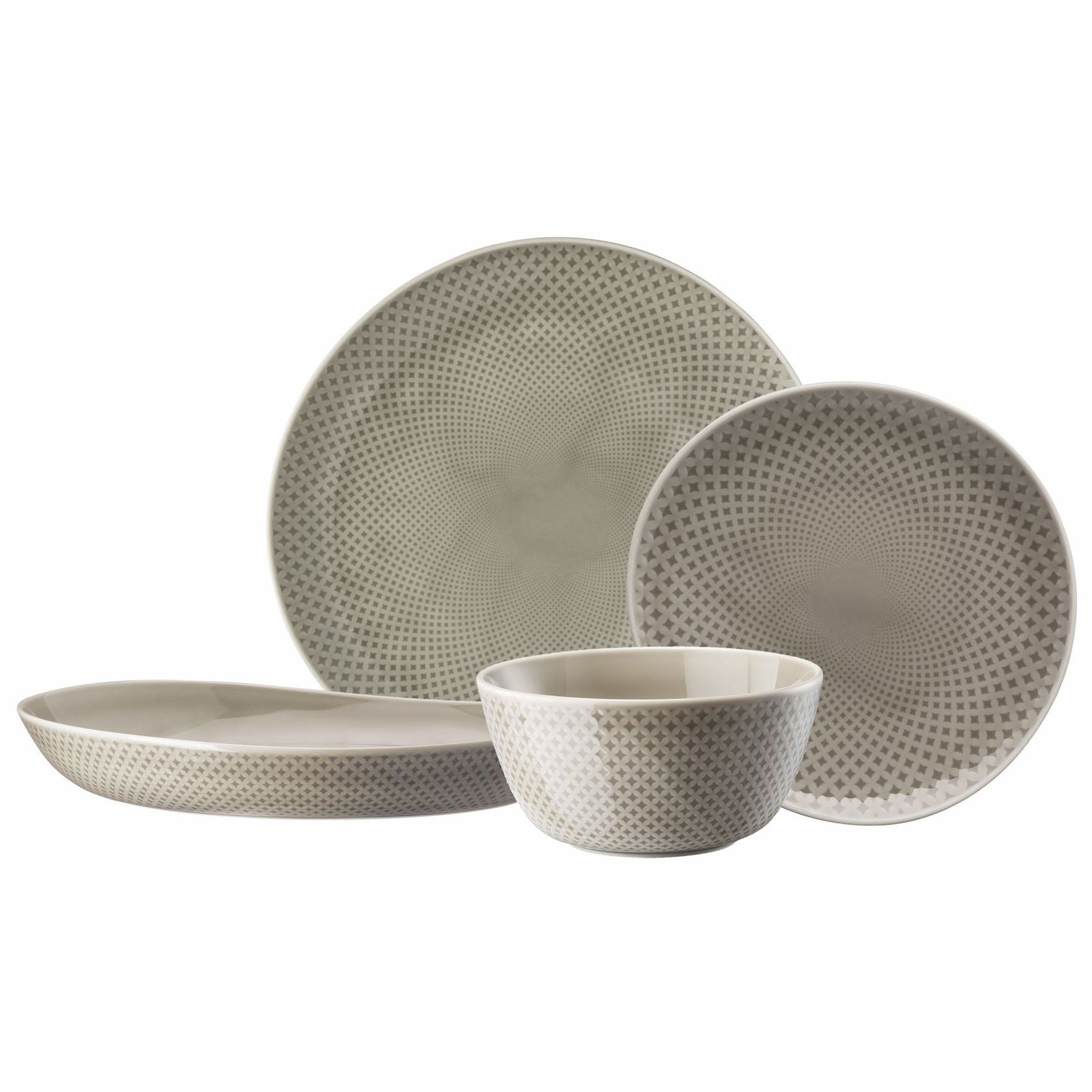 Junto Pearl Grey Dinnerware gallery detail image
