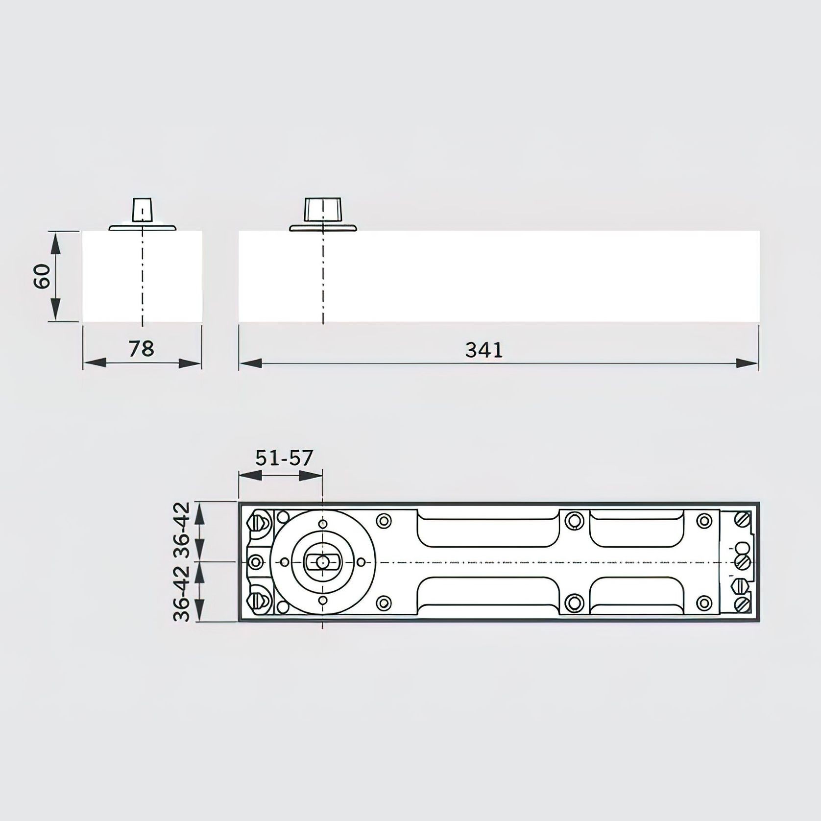 Dorma BTS804A EN4 Floor Spring Body Combi Pack Alumin gallery detail image